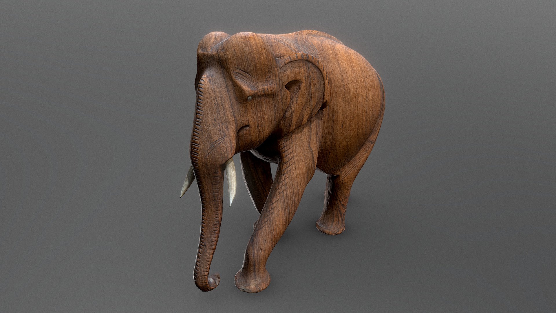 Indian Elephant wooden statue