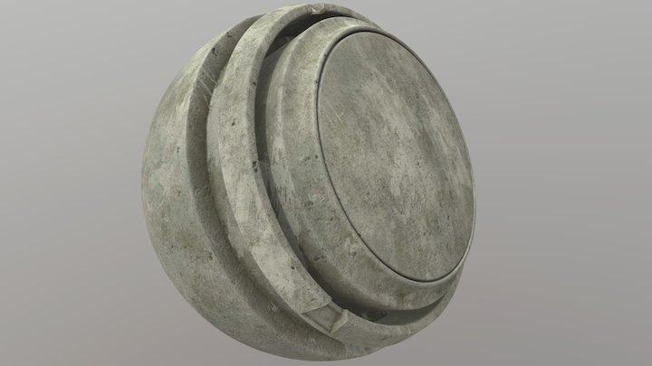 Pitted Concrete Procedural Material 3D Model