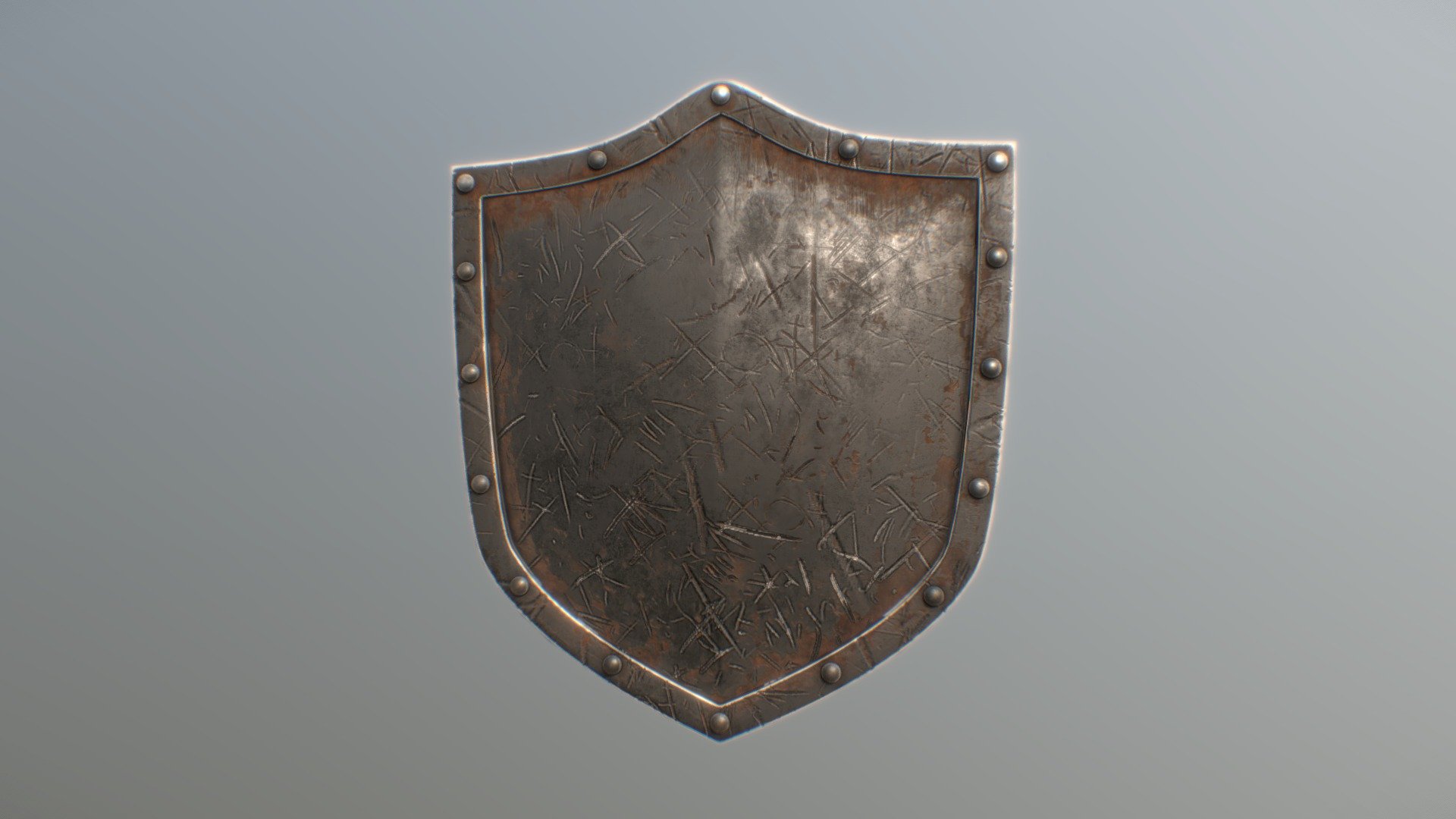 An awesome Iron Shield for your games - Iron Shield - Buy Royalty Free 3D m...