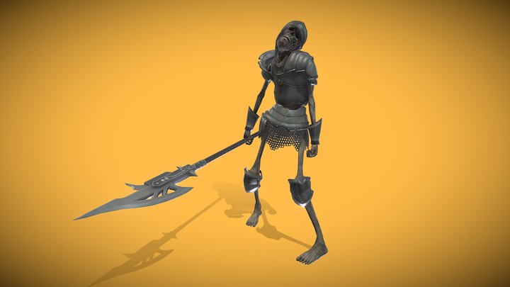 Skeleton Zombie Knight 1 3D Model