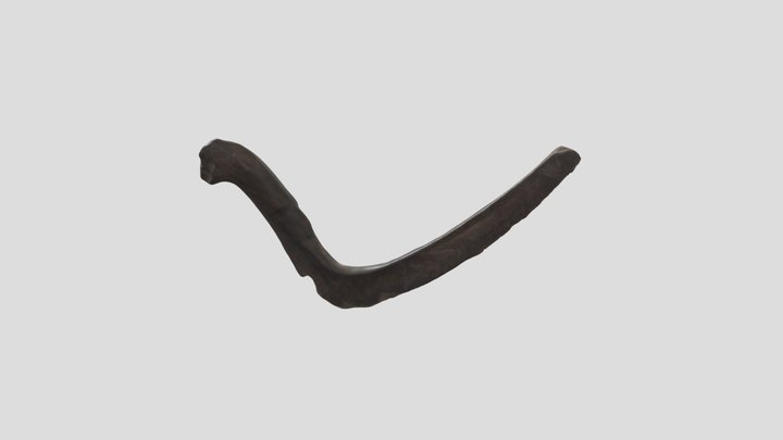 Mesolithic wild reindeer antler artefact 3D Model