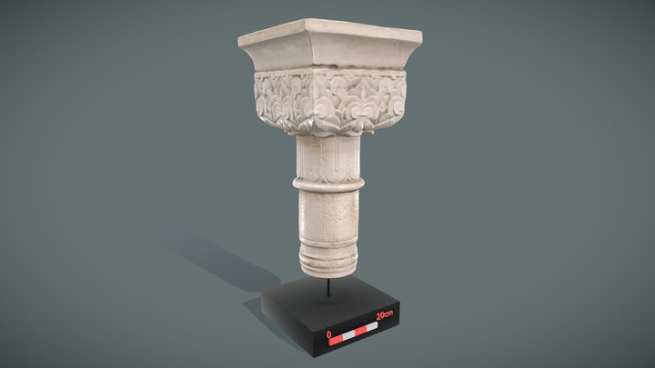 Nasrid cubic capital XIV-XV centuries .glb model 3D Model