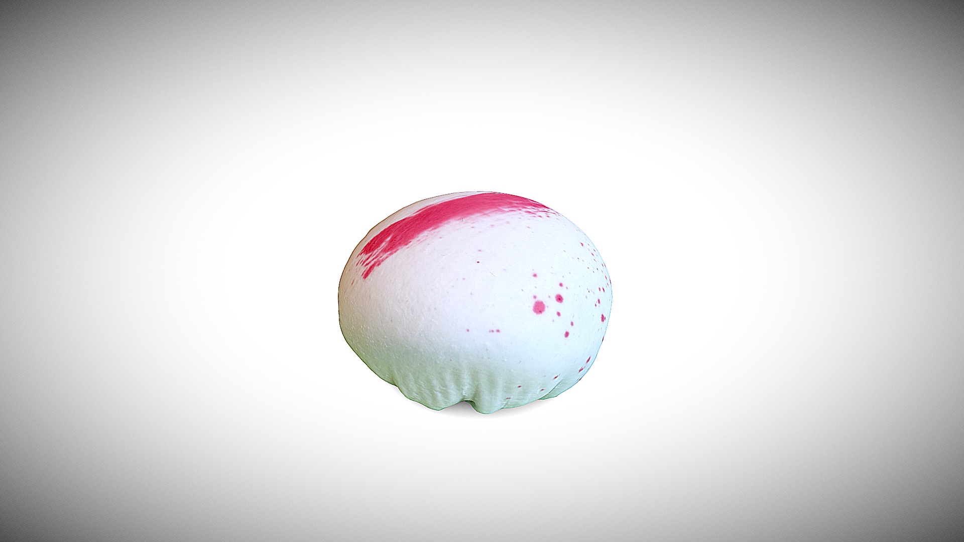 3D model Wagashi - This is a 3D model of the Wagashi. The 3D model is about a white and red ball.