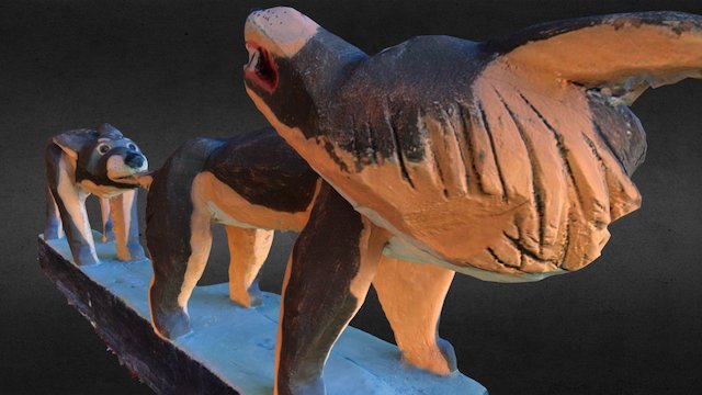 Wolfs - sculpture 3D Model