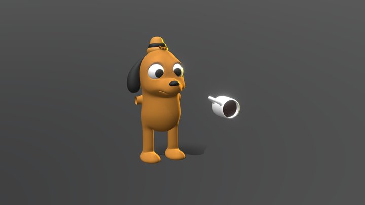 This Is Fine Dog (Scrapped, 2019) 3D Model
