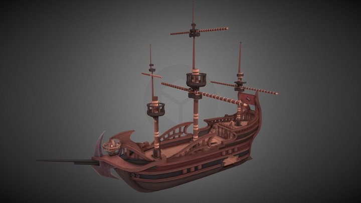 Melodea - Hunters Ship 3D Model