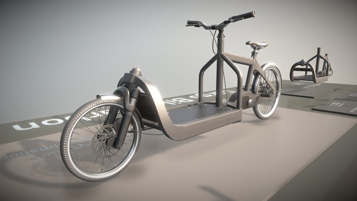 Cargo Bike Carbon Version 3D Model