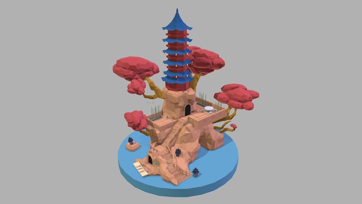 DAE Game Art 1 - Simple Scene 3D Model