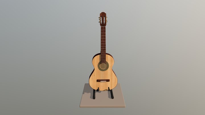 Classical guitar 3D Model