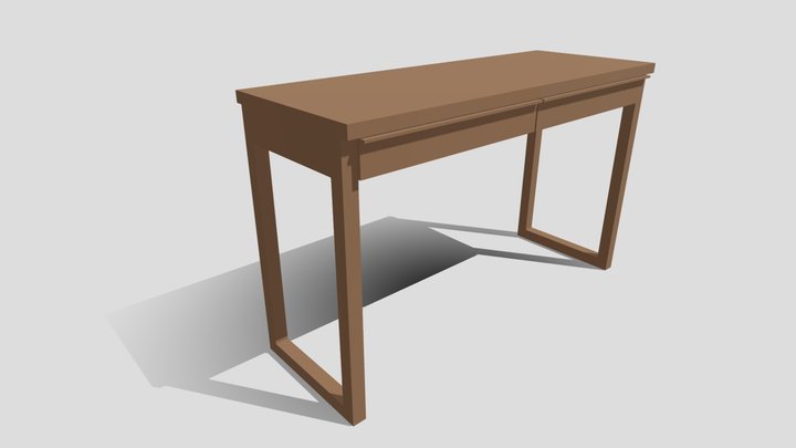 Low Poly Desk #3 3D Model