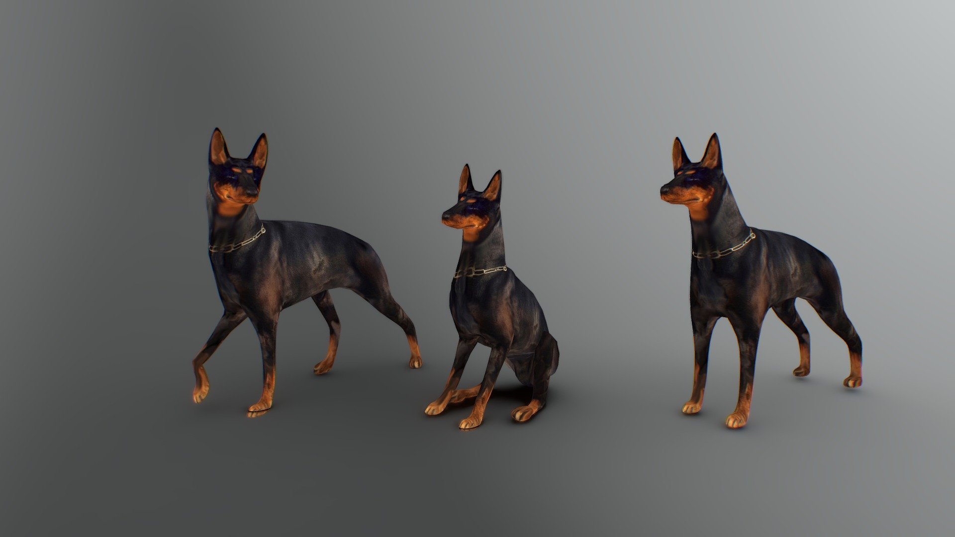 доберман dog - Download Free 3D model by Paleo Modelist (@victory ...