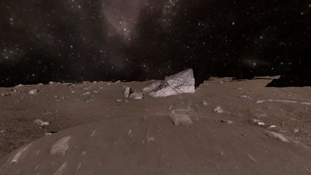 The Moon surface from China's lunar probe. 3D Model