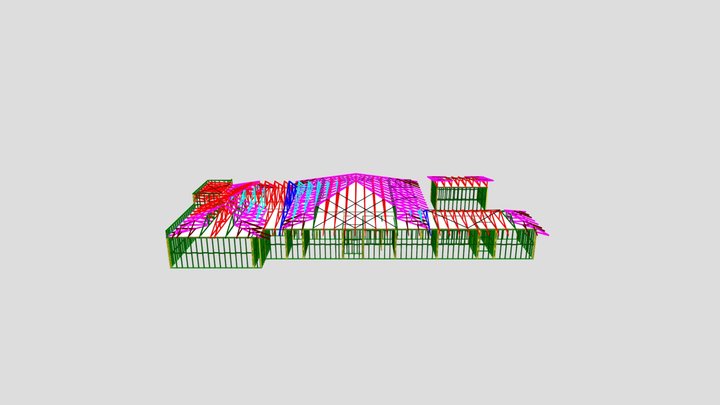 Truss Layout 3D Export 3D Model