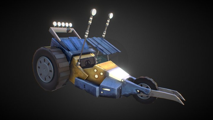 Vehicle Triangle for VR Animation. 3D Model