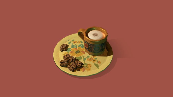 Coffee & Walnuts 3D Model