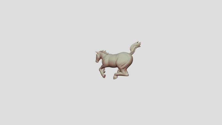 facebook emotion horse galopping 3D Model