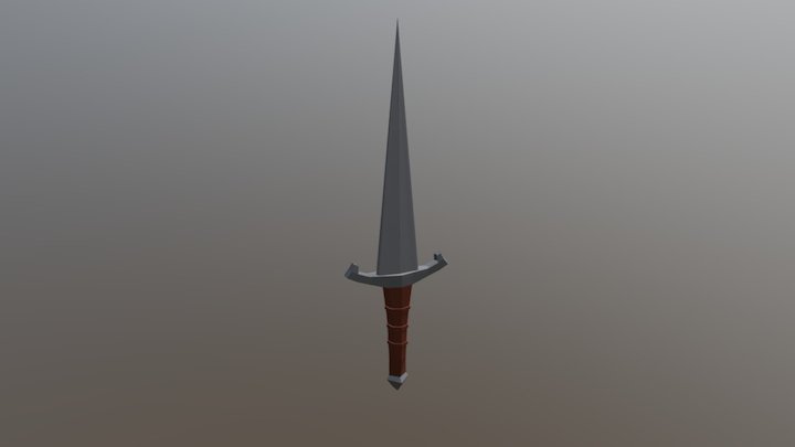 Medieval Dagger 2 3D Model