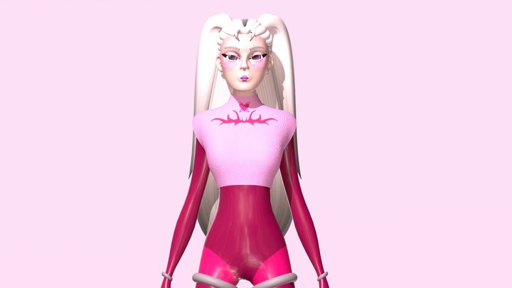 cyber girl 3D Model