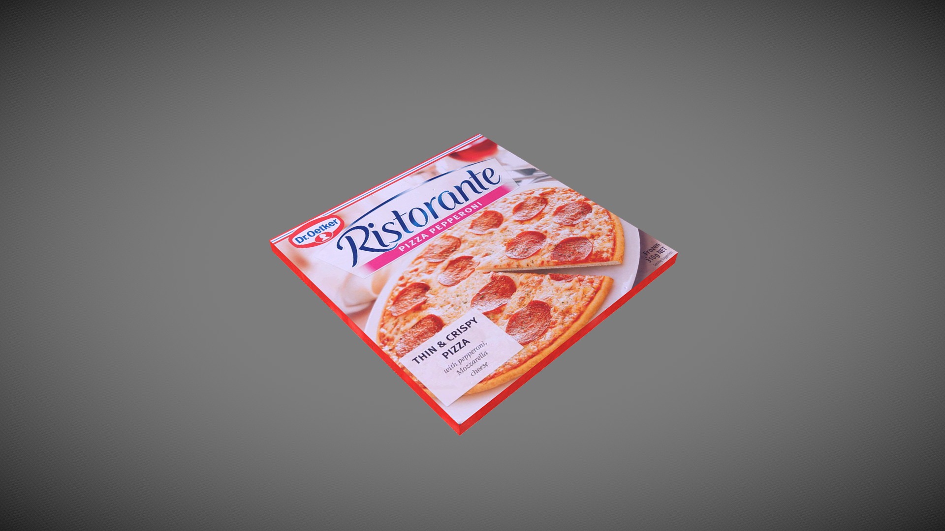3D model Pizza 1 - This is a 3D model of the Pizza 1. The 3D model is about text, letter.