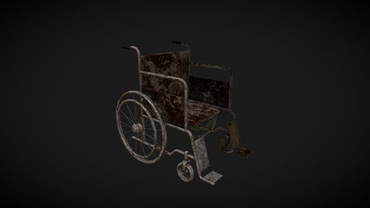 Old wheelchair 3D Model