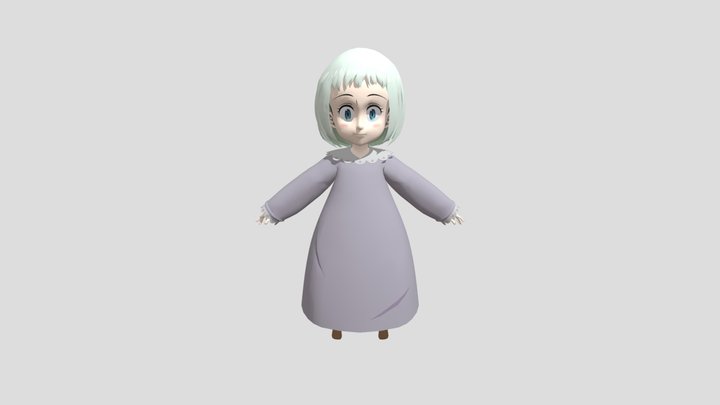 elizabeth  little girl 3D Model