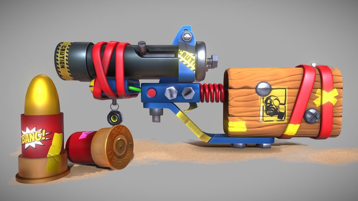 Double Barreled Shotgun 3D Model
