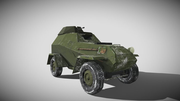 BA-64 Armored Car 3D Model