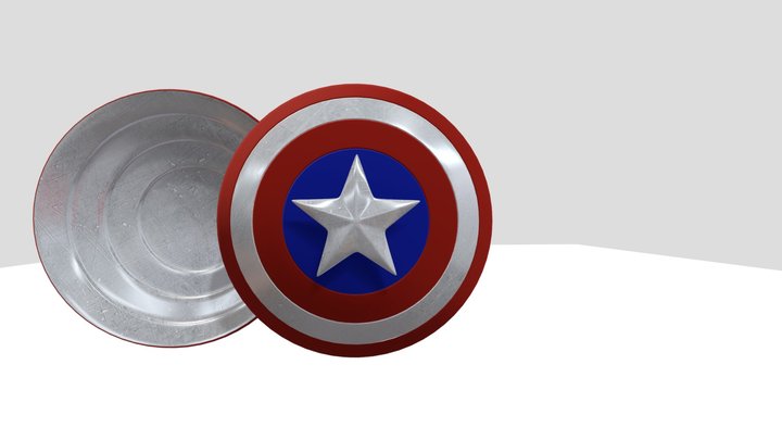 Captain America Shield 3D Model