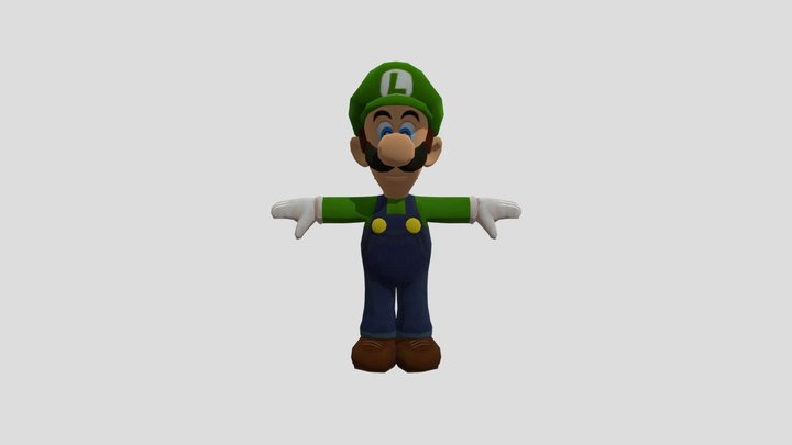 Luigi's mansion luigi (without poltergeist) 3D Model