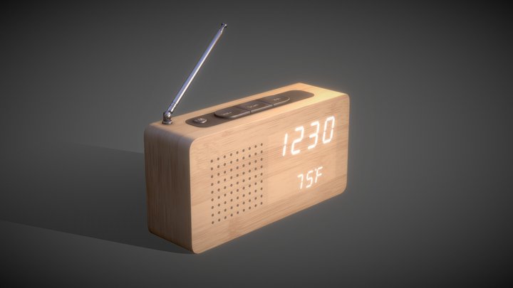 Radio Digital Clock 3D Model