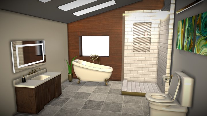 Modern Bathroom 3D Model