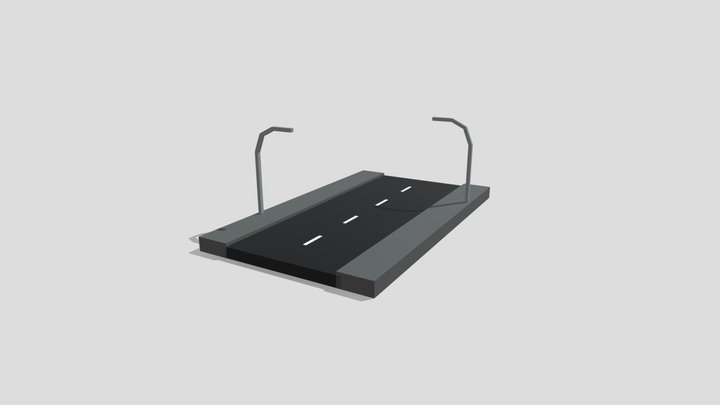lowpoly street scene 3D Model
