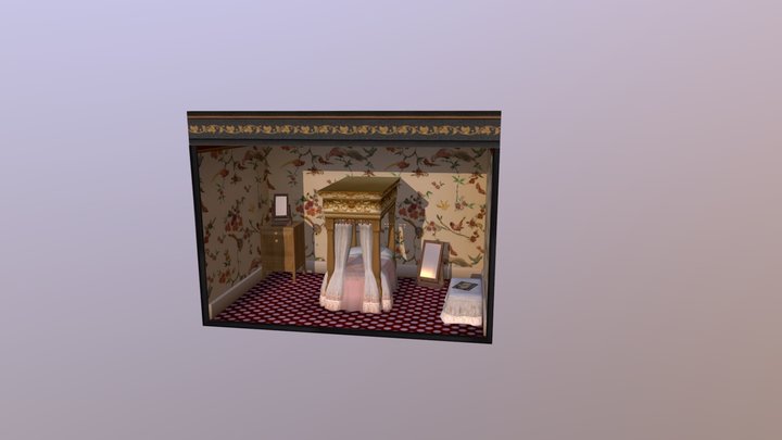 Dolls house bedroom 3D Model