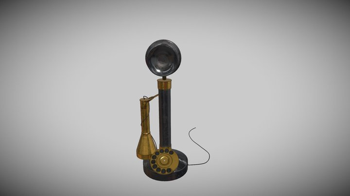 WW2 Phone - Classical victorian monophone 3D Model