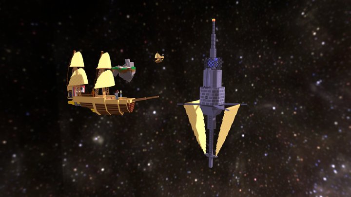 Space lighthouse 3D Model