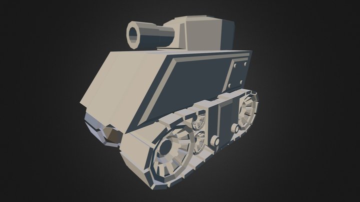 Cartoon Tank 3D Model