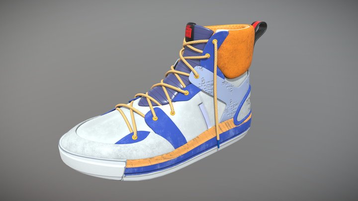 Fox Sn34kr-Adobe Great shoecase 3D Model