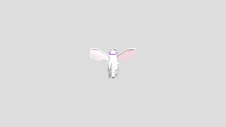 Queen Lyra Pink Crystal Wolfdog 3D Model