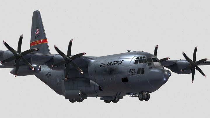Lockheed C-130J Super Hercules 3D Model
