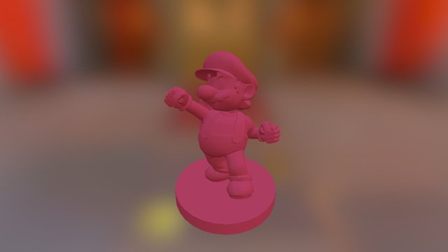 Mario Ssbm Trophy 3D Model