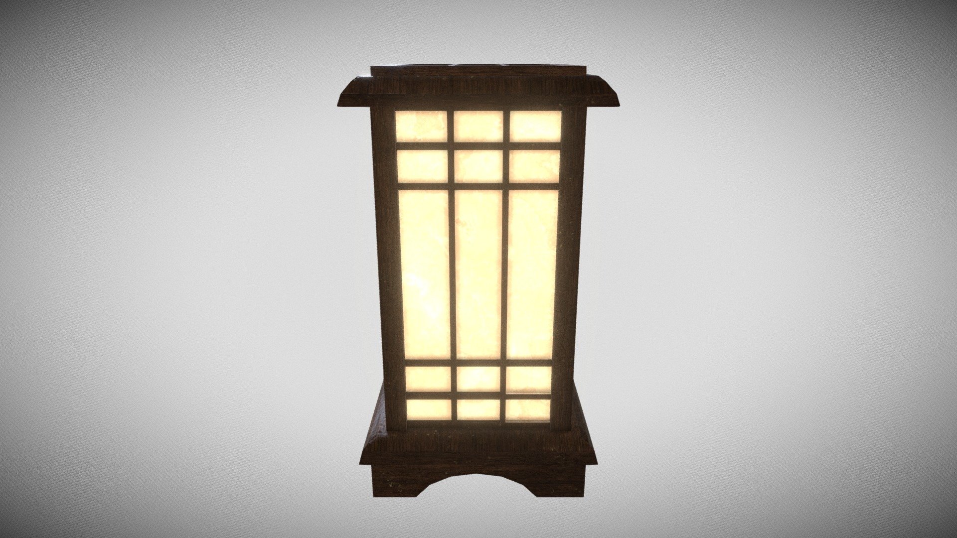 Japanese Bedside Lamp 3D model by frannymyth [2fab6d5] Sketchfab