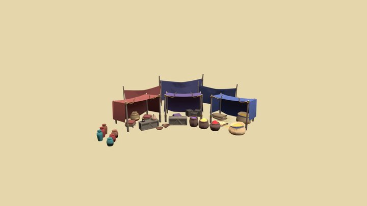 Egypt Stalls 3D Model