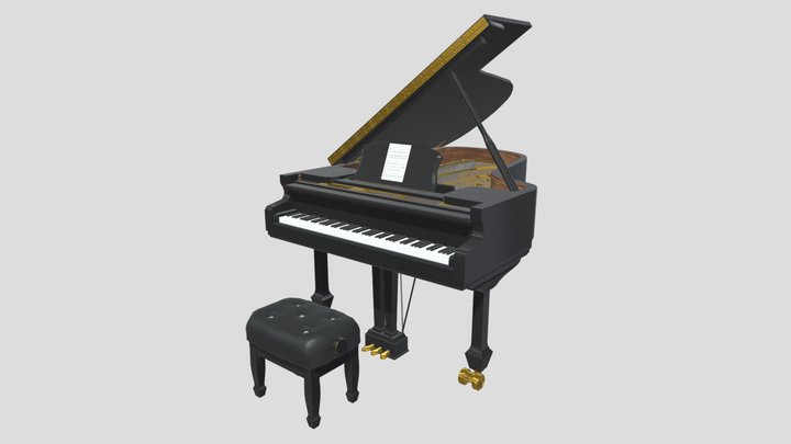 Grand Piano 2 3D Model