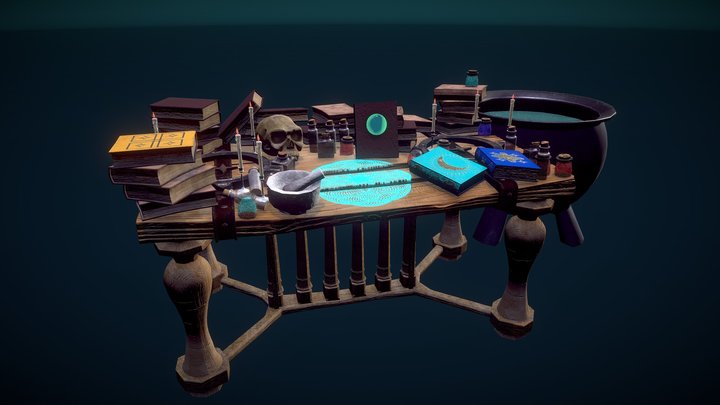 All Wizards Wizards' Table 3D Model