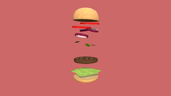 Sully's Pixel Challenge Submission-Pixel Burger 3D Model