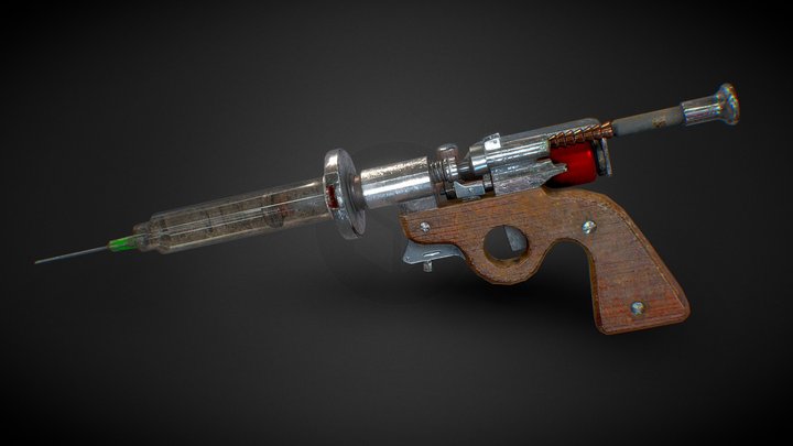 Syringe Gun - Dirty – Free 3D Model STL