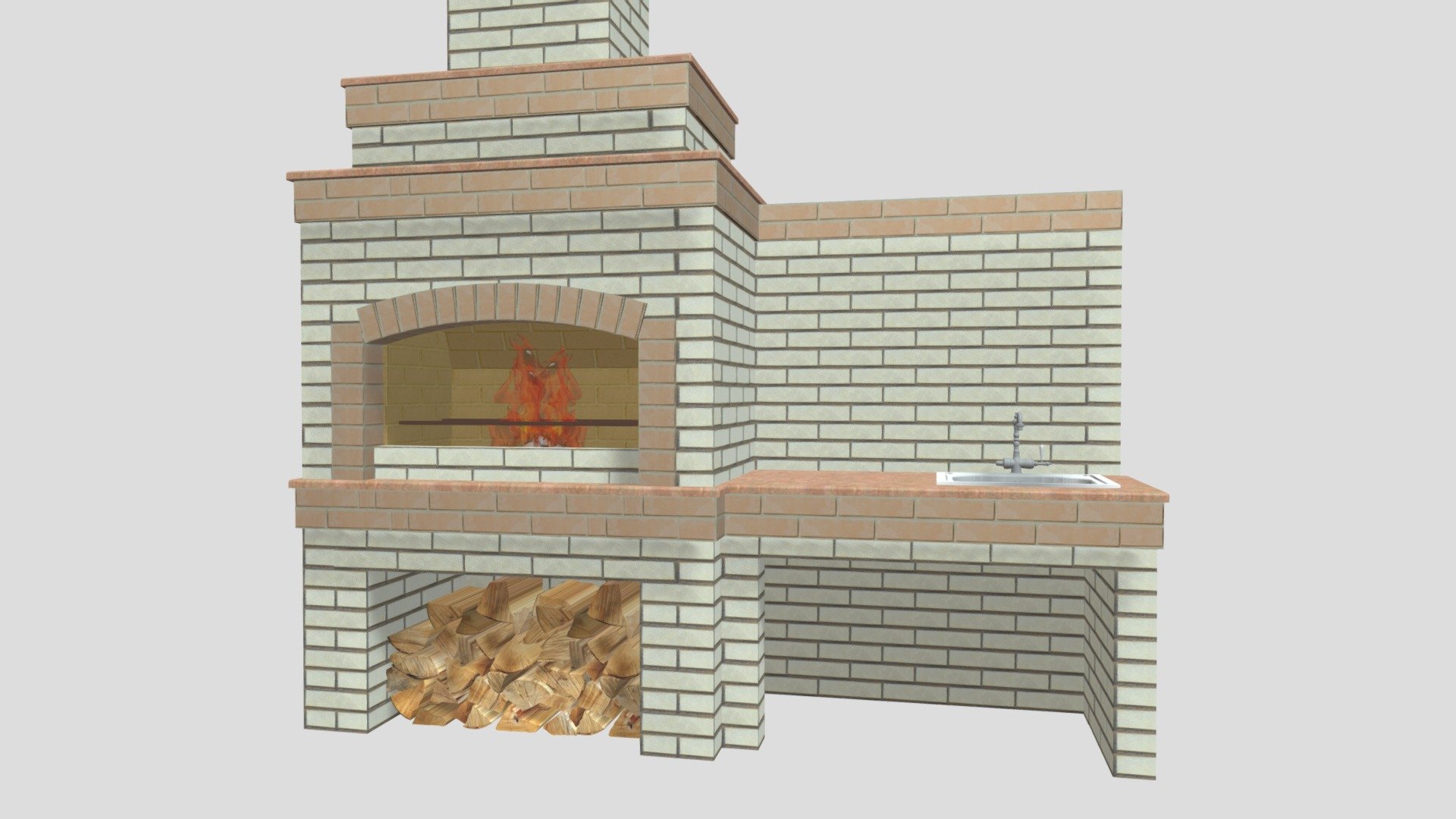 Мангал со столом — Sketchfab embed 3D viewer