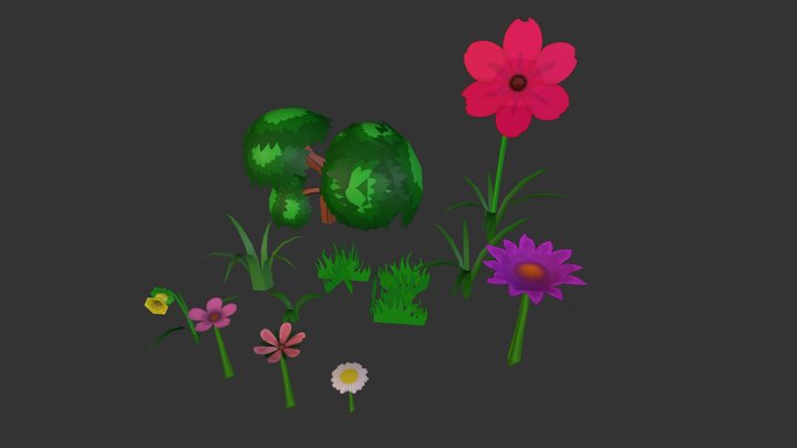 Flower and Plant models 3D Model