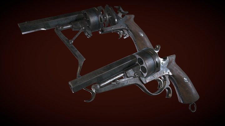 Galand Revolver M1870 3D Model