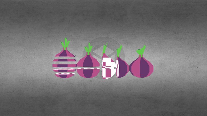 low poly onion 3D Model